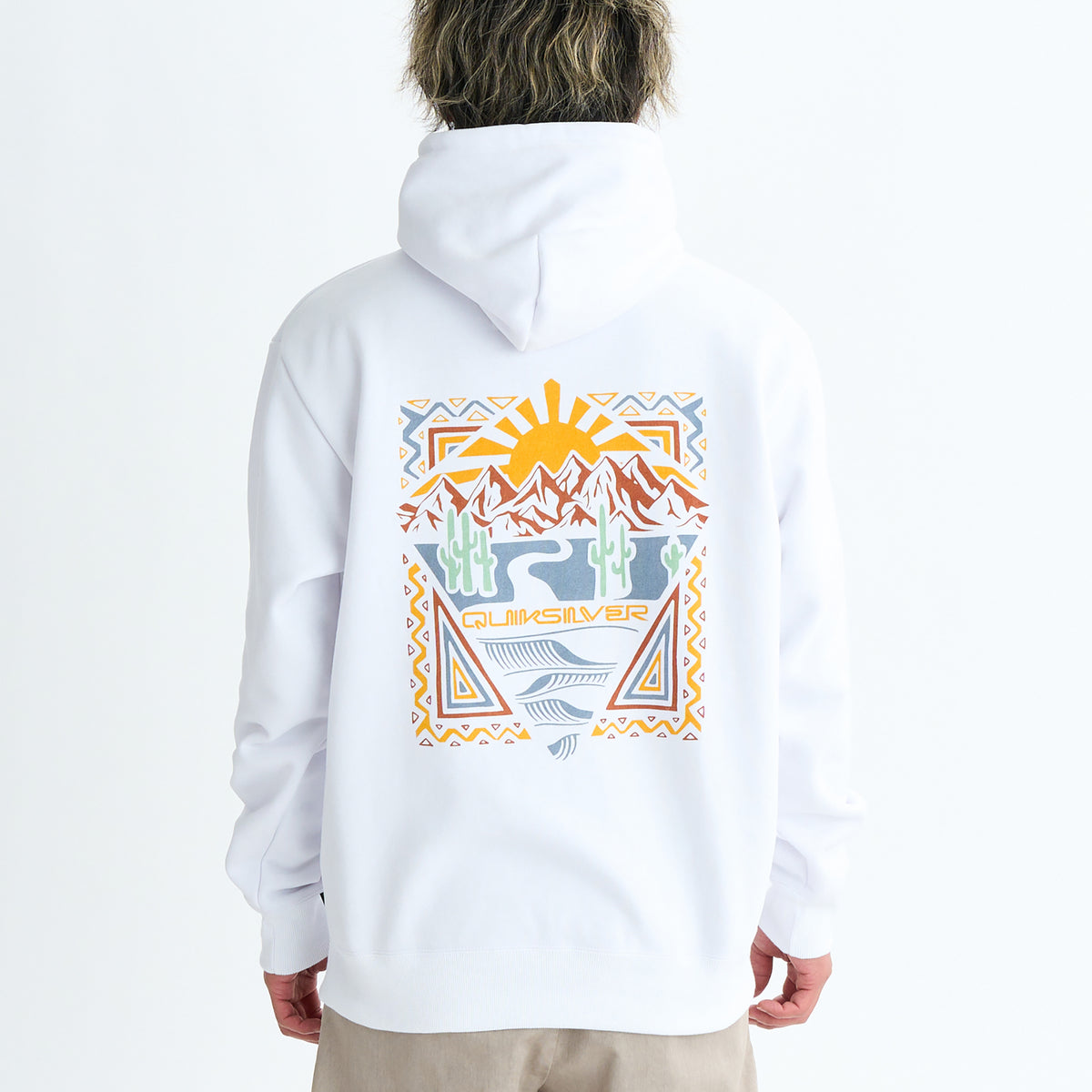 OUTLET】QUIKSILVER メンズ PG DESERT WAVES SWEAT PK 長袖パーカー 裏