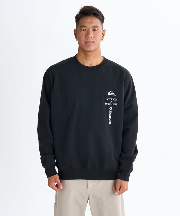 Quiksilver メンズ BW VERTICAL LOGO SWEAT CREW プルオーバー