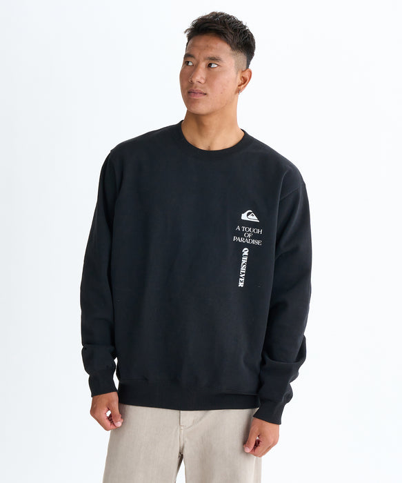 Quiksilver メンズ BW VERTICAL LOGO SWEAT CREW プルオーバー
