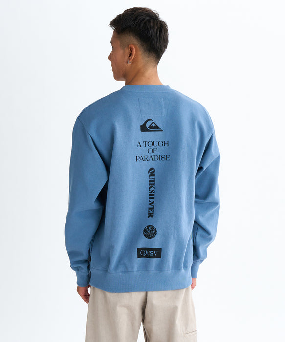 Quiksilver メンズ BW VERTICAL LOGO SWEAT CREW プルオーバー