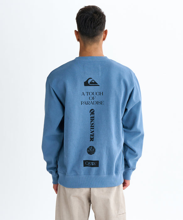 Quiksilver メンズ BW VERTICAL LOGO SWEAT CREW プルオーバー