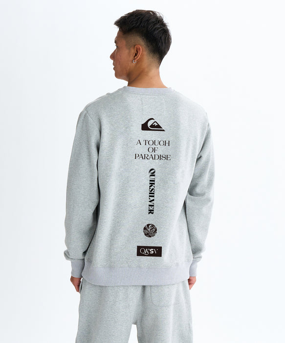 Quiksilver メンズ BW VERTICAL LOGO SWEAT CREW プルオーバー