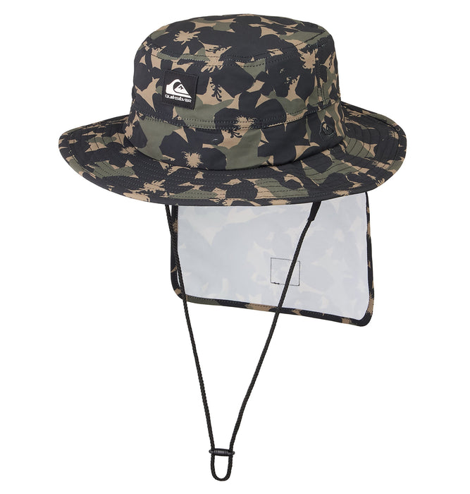 【OUTLET】QUIKSILVER メンズ WR UV WATER BEACH HA サーフハット UV CUT UPF50+ あご紐付き