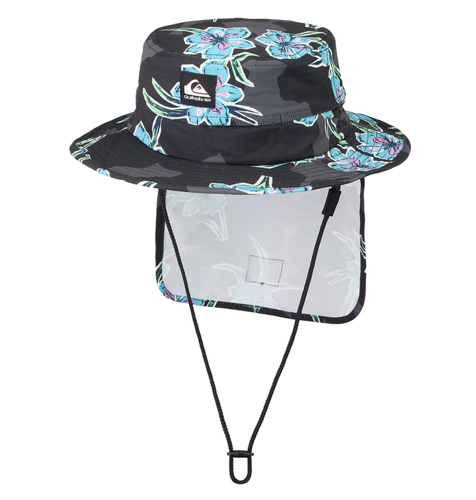 【OUTLET】QUIKSILVER メンズ WR UV WATER BEACH HA サーフハット UV CUT UPF50+ あご紐付き