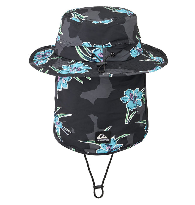 【OUTLET】QUIKSILVER メンズ WR UV WATER BEACH HA サーフハット UV CUT UPF50+ あご紐付き