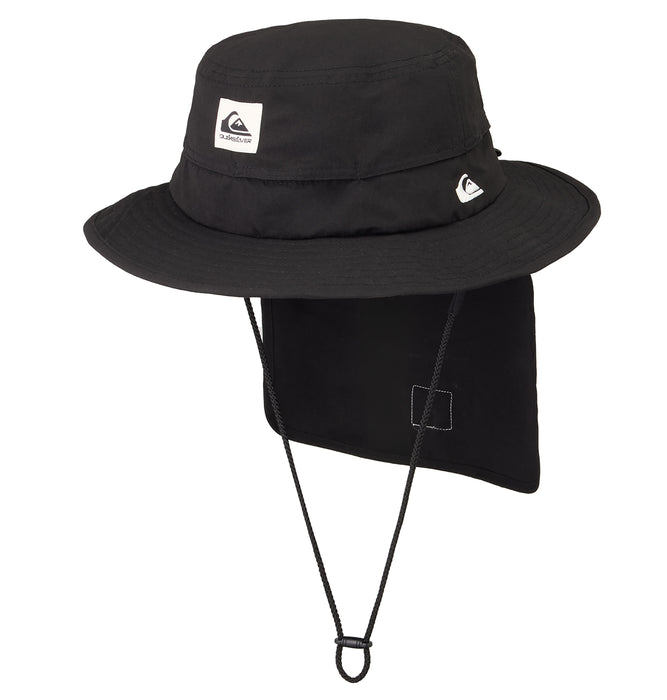 【OUTLET】QUIKSILVER メンズ WR UV WATER BEACH HA サーフハット UV CUT UPF50+ あご紐付き