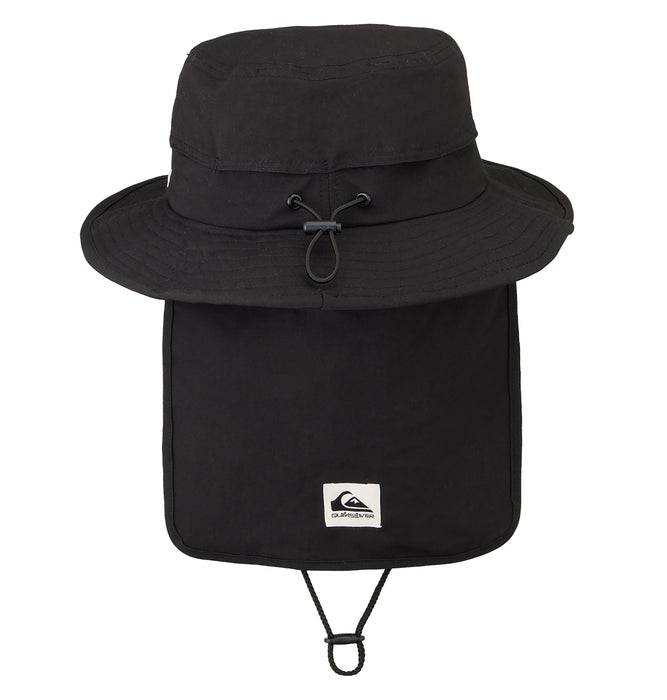【OUTLET】QUIKSILVER メンズ WR UV WATER BEACH HA サーフハット UV CUT UPF50+ あご紐付き