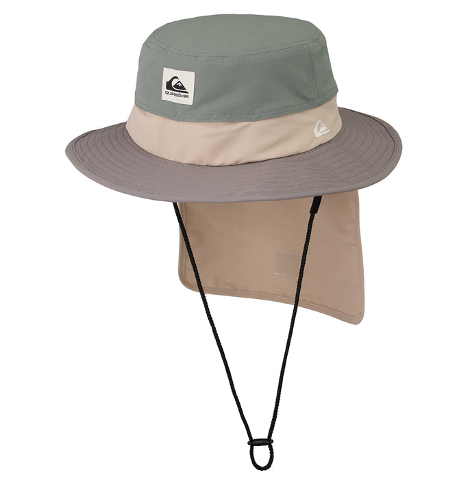 【OUTLET】QUIKSILVER メンズ WR UV WATER BEACH HA サーフハット UV CUT UPF50+ あご紐付き