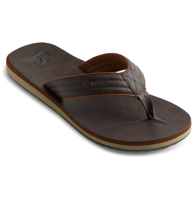 【OUTLET】QUIKSILVER メンズ CARVER NUBUCK ヴィーガンレザーサンダル