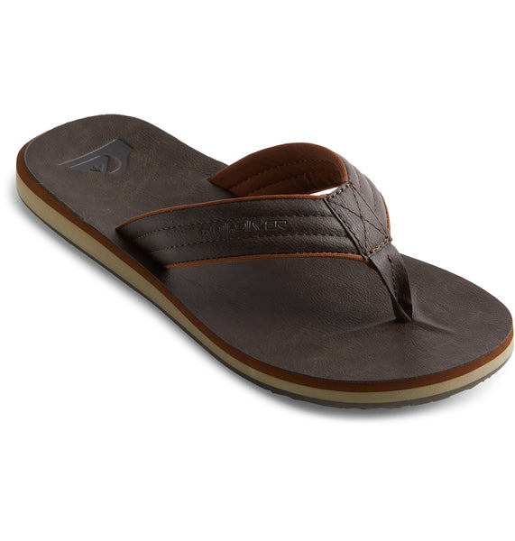 OUTLET】QUIKSILVER メンズ CARVER NUBUCK ヴィーガンレザーサンダル