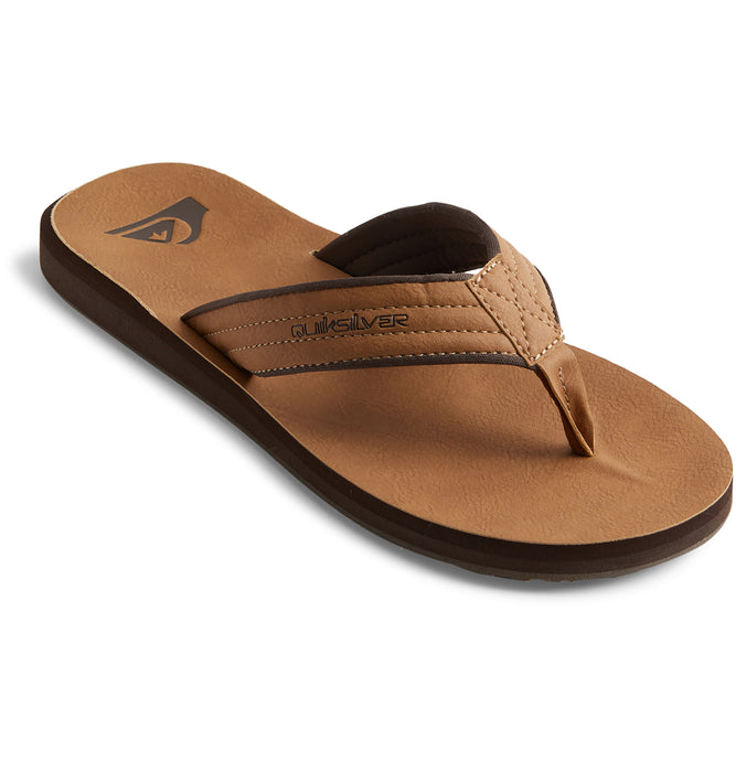 【OUTLET】QUIKSILVER メンズ CARVER NUBUCK ヴィーガンレザーサンダル