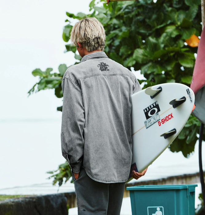 【OUTLET】QUIKSILVER メンズ SHORE WASH SHIRTS 長袖コットンシャツ