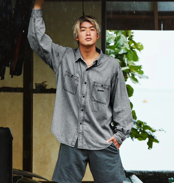 OUTLET FAMILY SALE】QUIKSILVER メンズ SHORE WASH SHIRTS 長袖 OUTLET FAMILY SALE】QUIKSILVER メンズ SHORE WASH SHIRTS 長袖