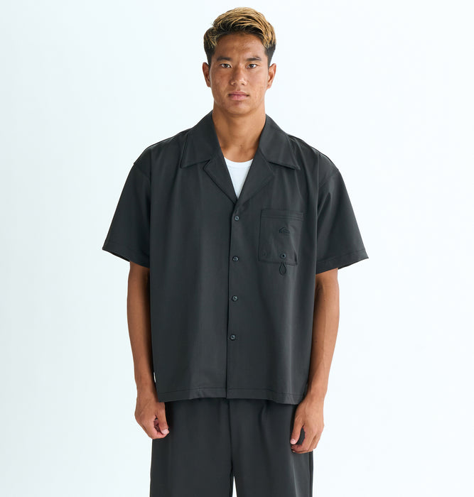 OUTLET】QUIKSILVER メンズ MW OPEN SHIRT 半袖シャツ ルーズフィット