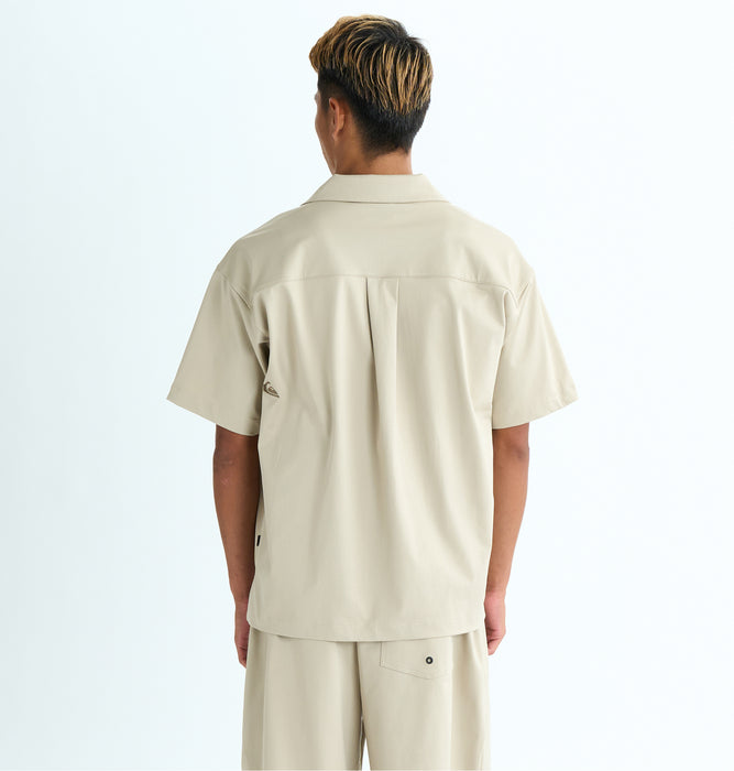 【OUTLET】QUIKSILVER メンズ MW OPEN SHIRT 半袖シャツ ルーズフィット