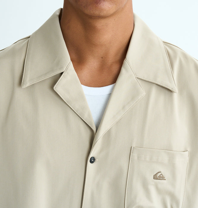 【OUTLET】QUIKSILVER メンズ MW OPEN SHIRT 半袖シャツ ルーズフィット