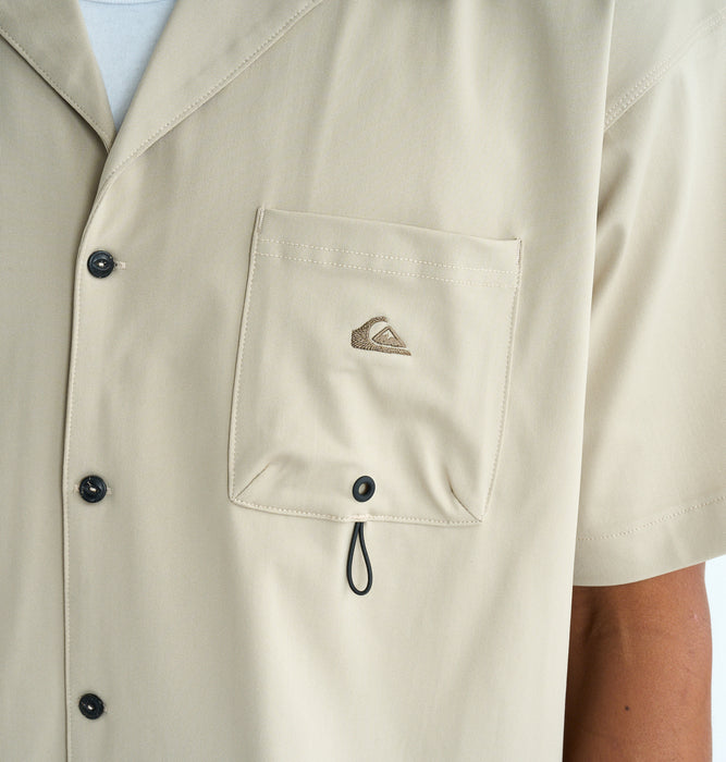 【OUTLET】QUIKSILVER メンズ MW OPEN SHIRT 半袖シャツ ルーズフィット
