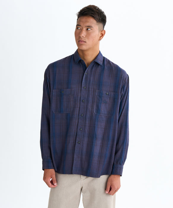 【OUTLET】Quiksilver メンズ QS GARMENT DYE SHIRT シャツ