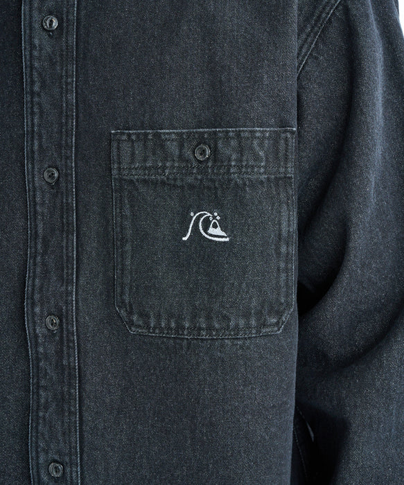 【OUTLET】Quiksilver メンズ DENIM WASH SHIRT シャツ セットアップ