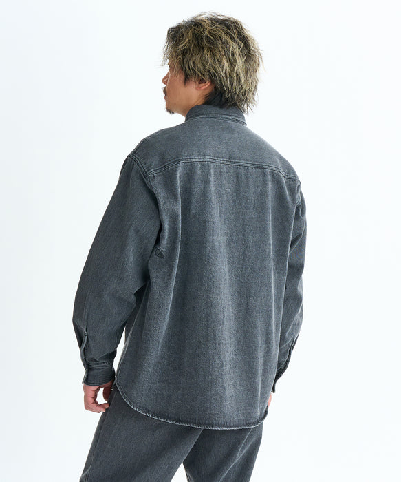 【OUTLET】Quiksilver メンズ DENIM WASH SHIRT シャツ セットアップ