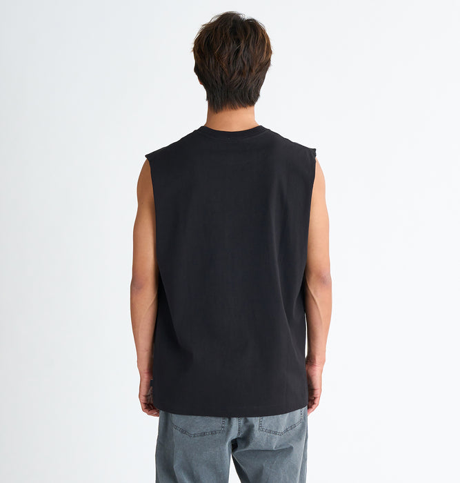 【OUTLET】QUIKSILVER メンズ TYPEFACE SLY ノースリーブ タンクトップ ルーズフィット
