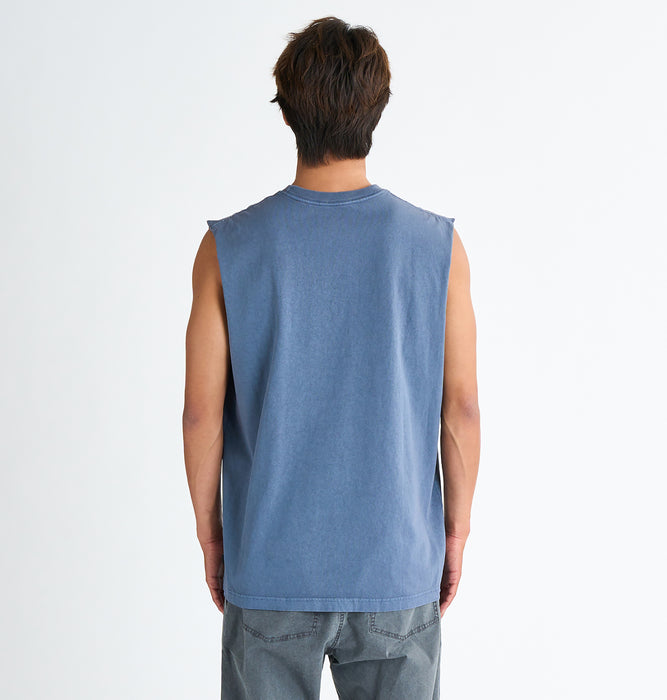 【OUTLET】QUIKSILVER メンズ TYPEFACE SLY ノースリーブ タンクトップ ルーズフィット