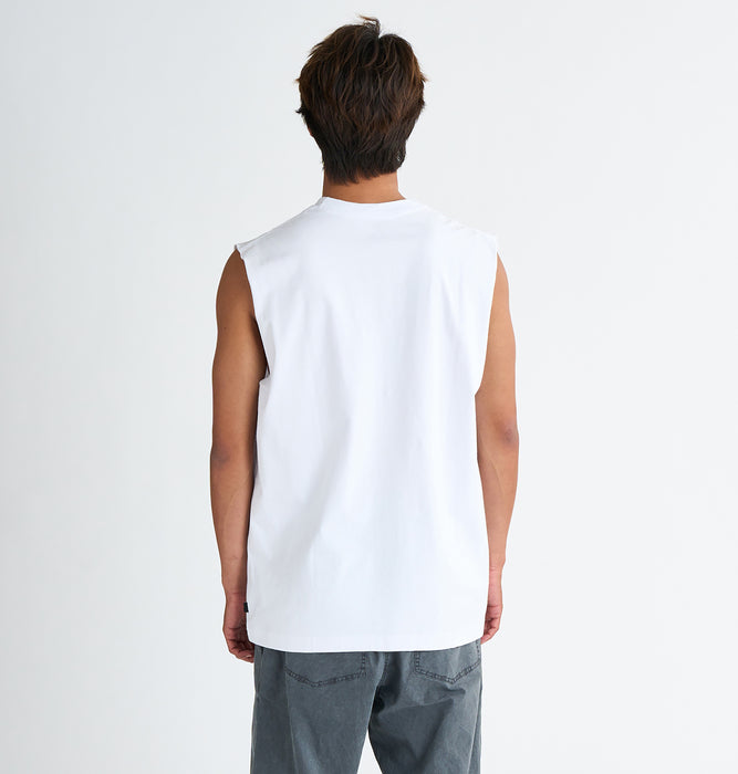 【OUTLET】QUIKSILVER メンズ TYPEFACE SLY ノースリーブ タンクトップ ルーズフィット