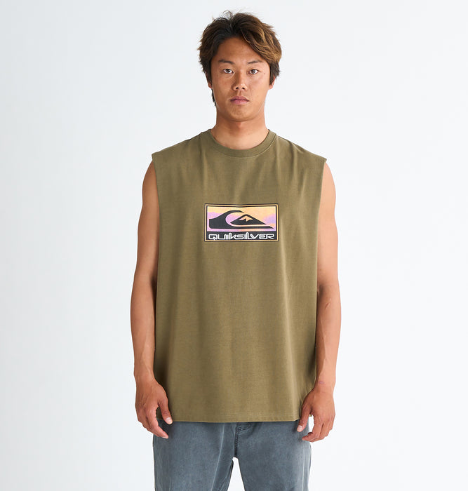 【OUTLET】QUIKSILVER メンズ GRADIENT SLY ノースリーブ タンクトップ ルーズフィット