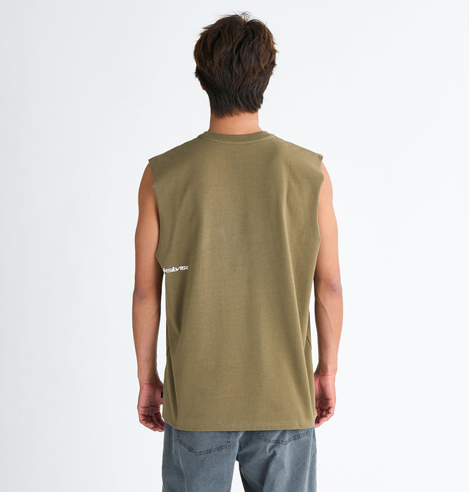 【OUTLET】QUIKSILVER メンズ GRADIENT SLY ノースリーブ タンクトップ ルーズフィット