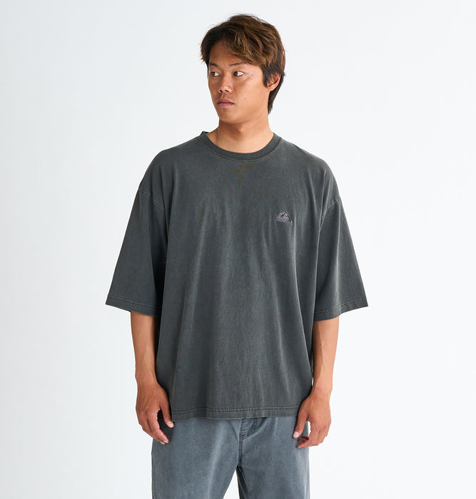 【OUTLET】QUIKSILVER メンズ WINDOWPANE ST 半袖コットンTシャツ ルーズフィット グラフィックデザイン