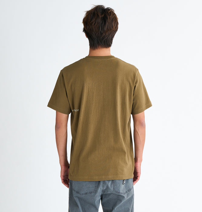 【OUTLET】QUIKSILVER メンズ FREEDOM SWELL ST 半袖コットンTシャツ レギュラーフィット グラフィックデザイン