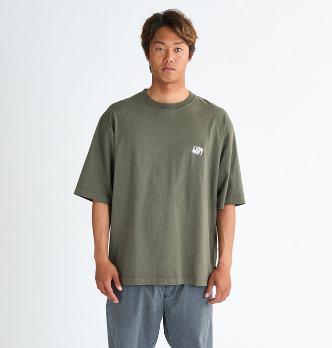 【OUTLET】QUIKSILVER メンズ DONT STOP ST 半袖コットンTシャツ ルーズフィット グラフィックデザイン