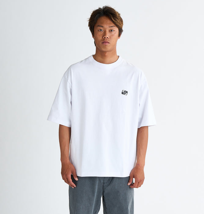 【OUTLET】QUIKSILVER メンズ DONT STOP ST 半袖コットンTシャツ ルーズフィット グラフィックデザイン