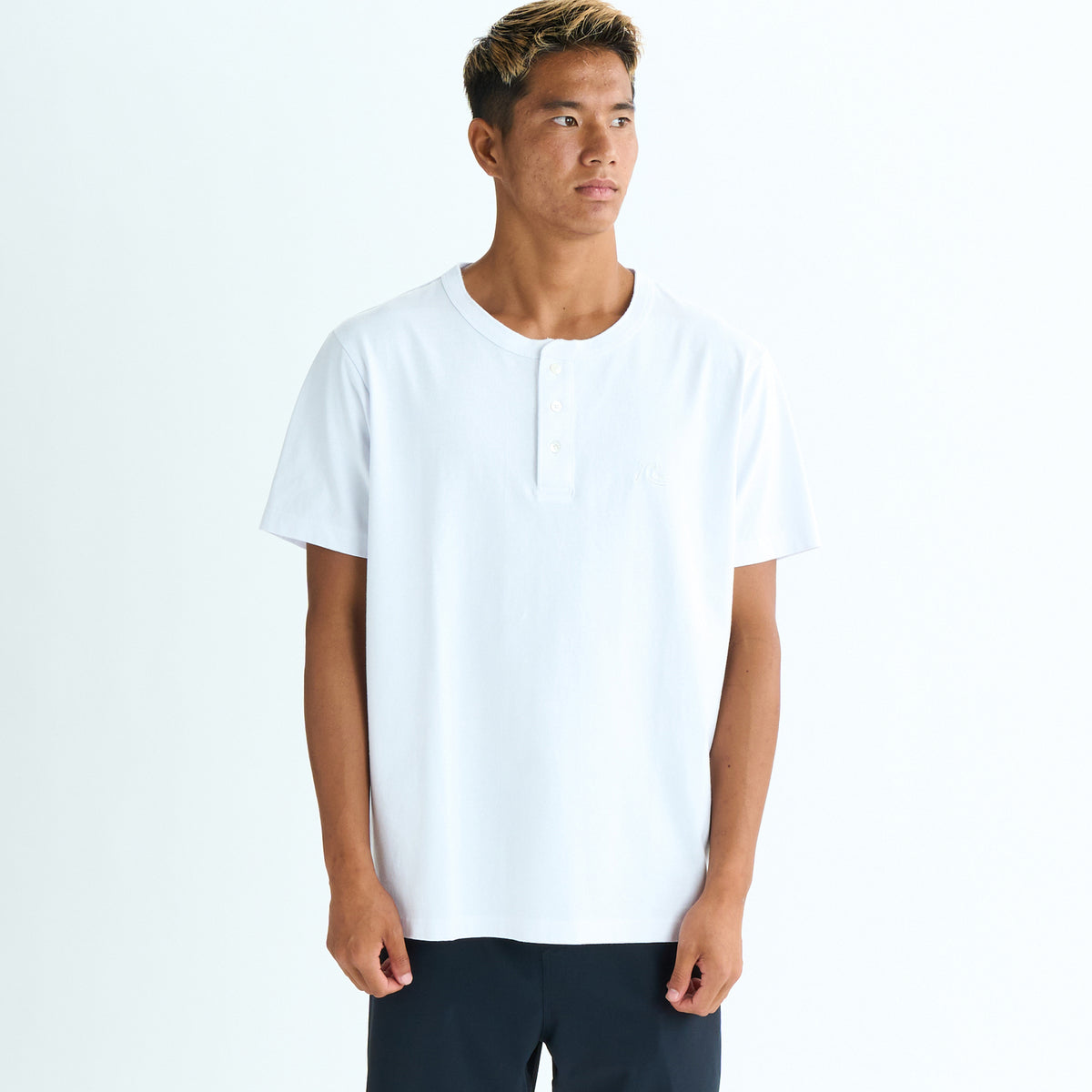 OUTLET】QUIKSILVER メンズ BUBBLE HENLY ST 半袖コットンTシャツ