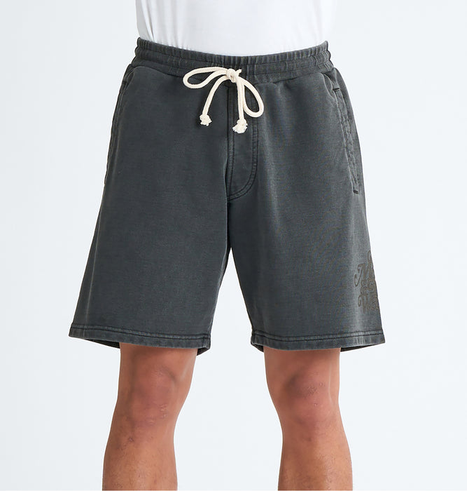 【OUTLET FAMILY SALE】QUIKSILVER メンズ TYPEFACE SWEAT SHORT ウォークショーツ ウエストゴム./ドローコード 18インチ