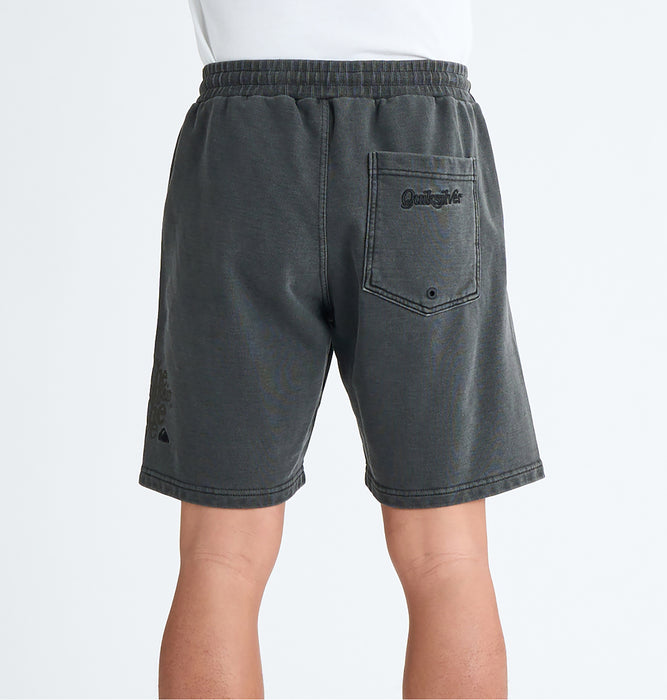 【OUTLET FAMILY SALE】QUIKSILVER メンズ TYPEFACE SWEAT SHORT ウォークショーツ ウエストゴム./ドローコード 18インチ