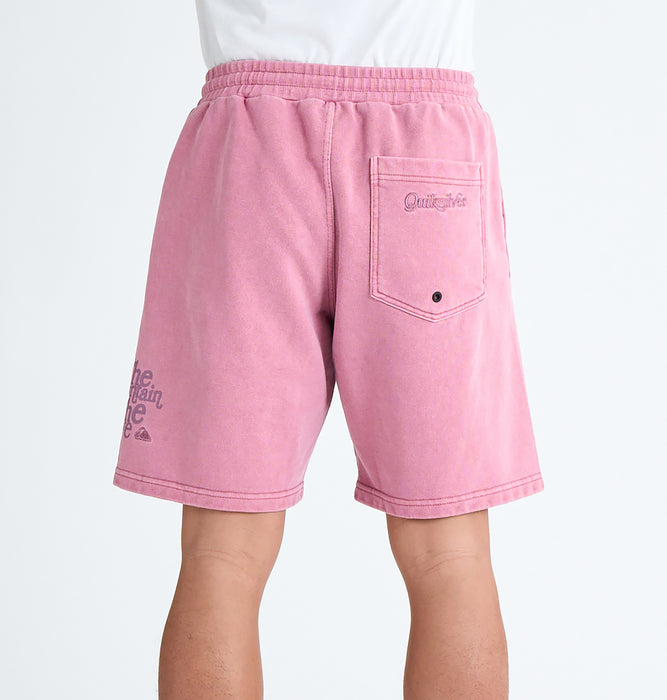 【OUTLET FAMILY SALE】QUIKSILVER メンズ TYPEFACE SWEAT SHORT ウォークショーツ ウエストゴム./ドローコード 18インチ