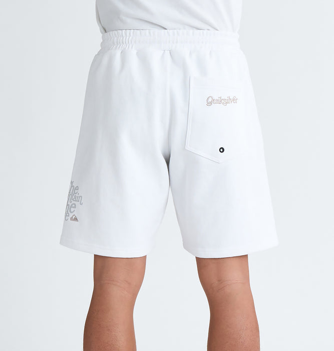 【OUTLET FAMILY SALE】QUIKSILVER メンズ TYPEFACE SWEAT SHORT ウォークショーツ ウエストゴム./ドローコード 18インチ