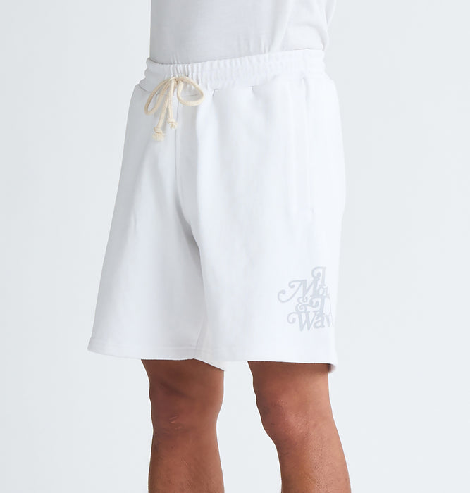 【OUTLET FAMILY SALE】QUIKSILVER メンズ TYPEFACE SWEAT SHORT ウォークショーツ ウエストゴム./ドローコード 18インチ