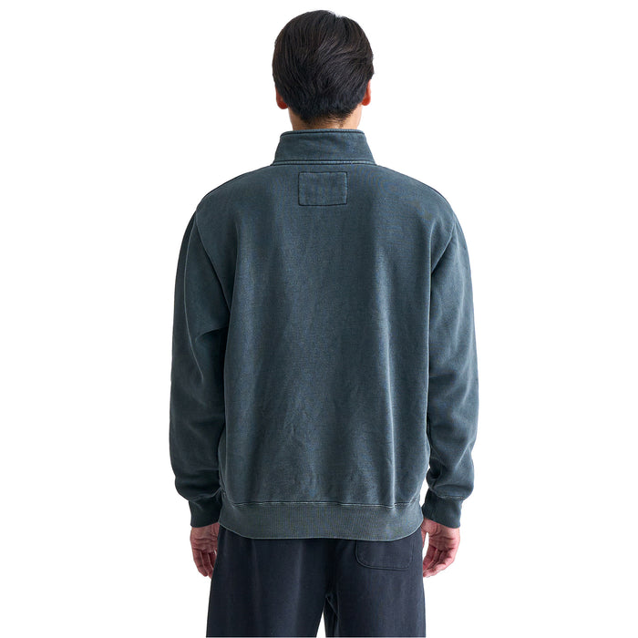 【OUTLET】QUIKSILVER メンズ PALM SCRIPT HALF ZIP 長袖ハーフジップスウェット 裏起毛