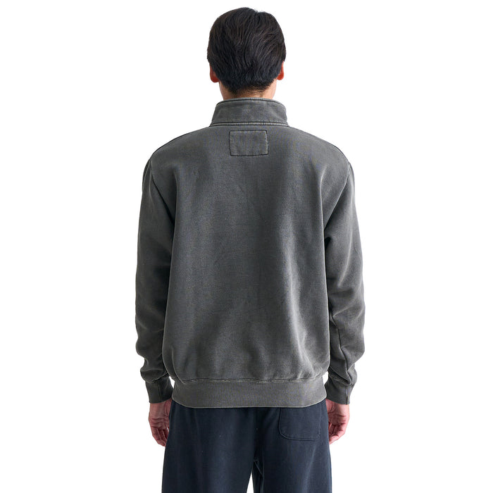 【OUTLET】QUIKSILVER メンズ PALM SCRIPT HALF ZIP 長袖ハーフジップスウェット 裏起毛
