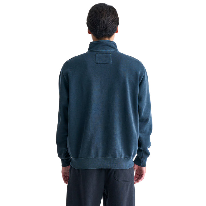 【OUTLET】QUIKSILVER メンズ PALM SCRIPT HALF ZIP 長袖ハーフジップスウェット 裏起毛