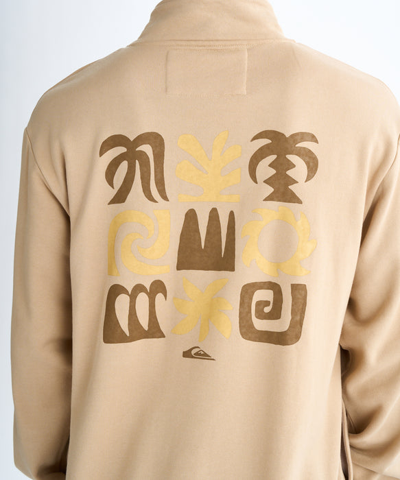 【OUTLET】QUIKSILVER メンズ SUN FLOW SWEAT HZ ハーフジップスウェット 軽量ソフトフリース 特殊裏起毛