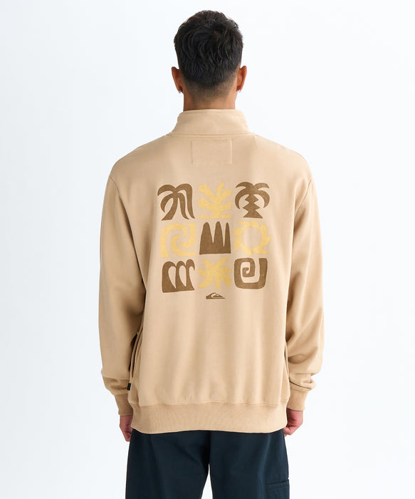 【OUTLET】QUIKSILVER メンズ SUN FLOW SWEAT HZ ハーフジップスウェット 軽量ソフトフリース 特殊裏起毛