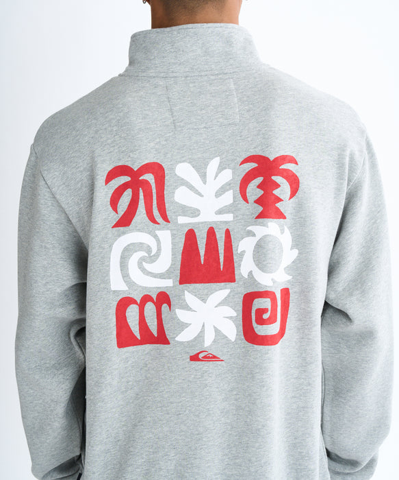【OUTLET】QUIKSILVER メンズ SUN FLOW SWEAT HZ ハーフジップスウェット 軽量ソフトフリース 特殊裏起毛