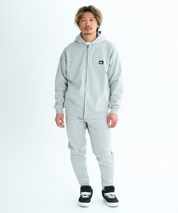 QUIKSILVER 防水、防風フード付きパーカー　グレー　メンズ　Mサイズ Quiksilver WR ICON OF SURF ZIP PK フーディ パーカー 防風 撥水