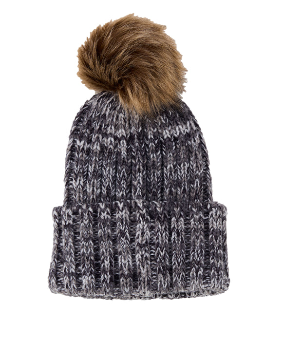 【OUTLET】Roxy COZY BEANIE ウィメンズ 折り返し ニットビーニー ポンポン