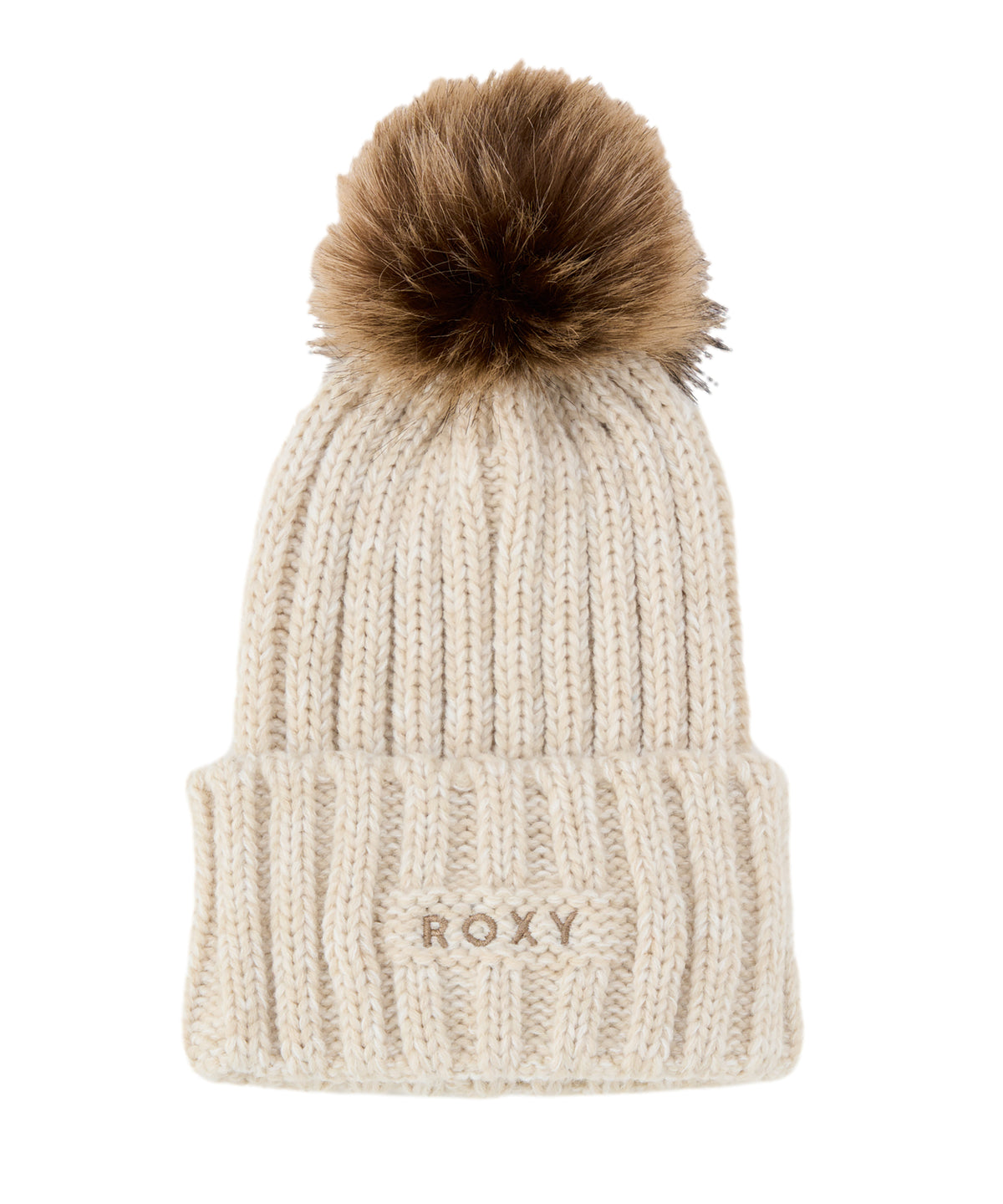 OUTLET】Roxy COZY BEANIE ウィメンズ 折り返し ニットビーニー ポンポン