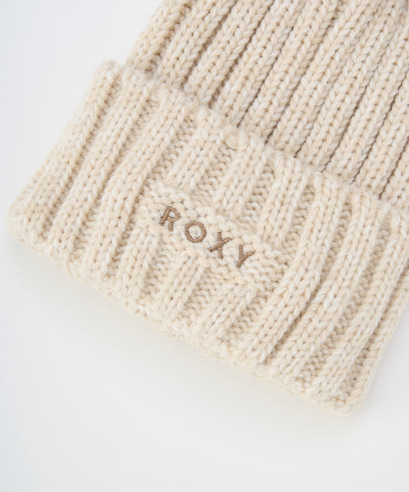 【OUTLET】Roxy COZY BEANIE ウィメンズ 折り返し ニットビーニー ポンポン