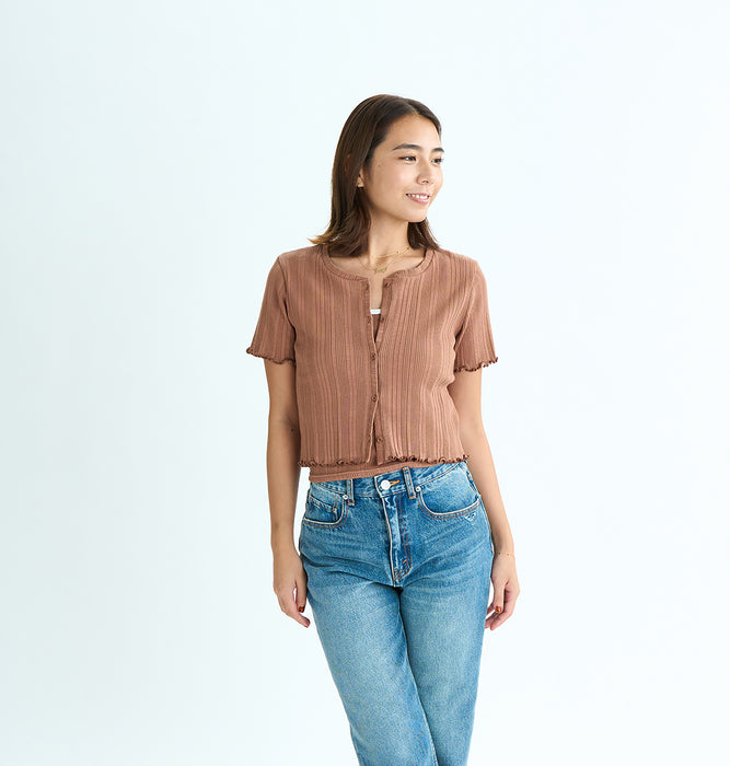 【OUTLET】Roxy MIXTURE SET ウィメンズ アンサンブル キャミソール カーディガン セット リブ <2025 ETERNAL SUMMER COLLECTION>
